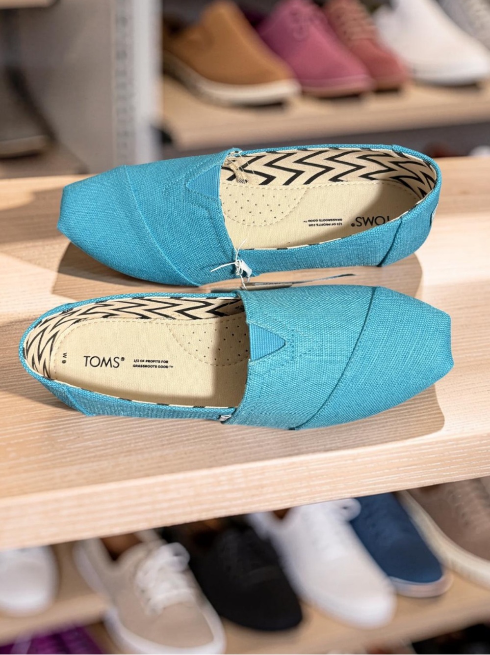 Toms Women's Teal Canvas Slip-On Loafer